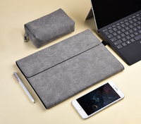 Étui en cuir noir universel pour tablette Microsoft Surface Pro 4 / 5 / 6 / 7, 12,3 pouces, avec clavier