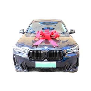 Maravilloso tamaño grande 30 ''rojo preatado lazo de boda decoración de fiesta cinta de boda gigante <span class=keywords><strong>para</strong></span> coche flocado grande 30 pulgadas arco de coche - Product Image 1