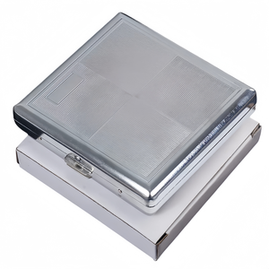 Sỉ 20 hộp thuốc lá kim loại dành cho nam, hộp thuốc lá bằng thép không gỉ di động, khắc nổi - Product Image 6