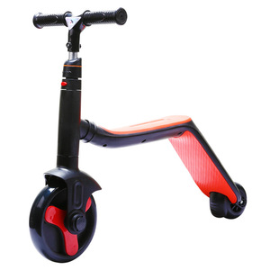Patinete para niños 2 en 1 para niños de 1 a 6 años con dos ruedas, diseño ligero, color naranja. - Product Image 2