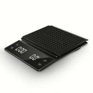 Balance de cuisine pour barista haute précision 3 kg/0,1 g avec écran LCD rétroéclairé, minuteur, fonctionne sur piles, pour expresso, café filtre, unités G/oz/ml - Product Image 1