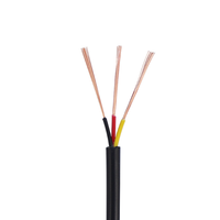 Fil de signal électronique 2464 24 AWG 3 conducteurs, isolé en PVC, conforme ROHS, gainé, rond, en cuivre étamé, 300V, 100m
