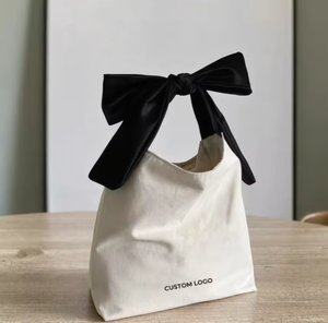 Sac à main vierge, logo personnalisé pour femmes, lettres imprimées sur la poignée noire - Product Image 1