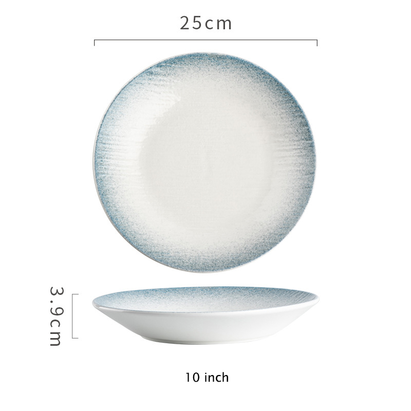 Piatto da 12 pollici pl10 pollici (blu) mangiato (blu)