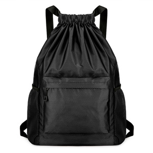 Drawstring Backpack Unisex Fitness <strong>Basketball</strong> Logo Printed Large Capacity Water Resistant Portable Storage Gym Backpack - Product Image 5