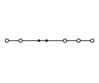 WAGOs 2001-1504 Bornier traversant 5 conducteurs 1,5 mm, marquage latéral et central, polyamide bleu PA66 pour applications ExeII