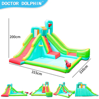 Docteur dauphin château d'eau gonflable videur trampoline gonflable château gonflable jungle d'eau gonflable avec des enfants