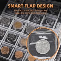 Sac ignifuge personnalisé 300 poches Album de collecte de pièces de monnaie et 36 pochettes dossier de stockage de devises sac de collecte d'argent