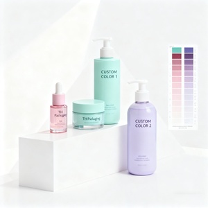 ขวดครีมขัดหน้าสีชมพูแบบกำหนดเอง ขนาด 30 มล. 150 มล. 200 มล. 250 มล. 300 มล.  ขวดพลาสติก PET สำหรับโลชั่น ครีมบำรุงผิว ชุดบรรจุภัณฑ์เครื่องสำอาง - Product Image 3