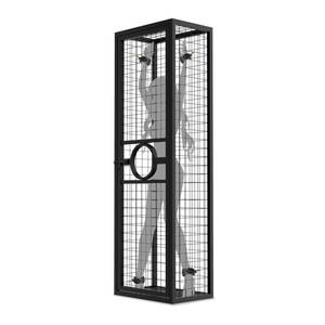 BANSEY Cage SM en treillis métallique avec anneau d'accès à la tête, mobilier de bondage robuste, Fesselstuhl, cage de confinement pour adultes - Product Image 3