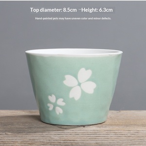 แก้วเซรามิกญี่ปุ่นลายเพ้นท์มือสุดหรู 180 มล. พร้อมหูจับ สำหรับลาเต้อาร์ตและกาแฟ เหมาะสำหรับร้านกาแฟ - Product Image 4