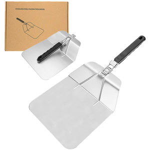 Easy Storage – pelle <span class=keywords><strong>à</strong></span> <span class=keywords><strong>Pizza</strong></span> en acier inoxydable 430 avec poignée pliante en PP + TPR. Meilleur vendeur sur <span class=keywords><strong>amazon</strong></span> pour 2023 - Product Image 3