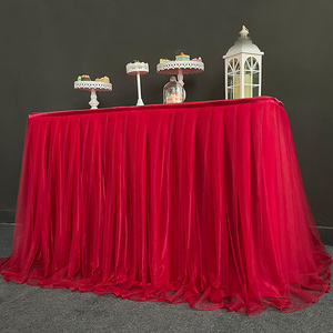 Tableware Tablecloth Wedding Banquet Table Tulle Table Skirt Elastic Mesh Table <strong>Top</strong> Accessories Decoration - Product Image 2