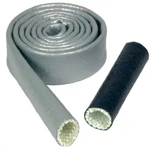 Manguera de silicona recubierta de alta temperatura, aislamiento de fibra de vidrio, funda de protección contra incendios, resistente al calor