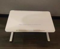 Table d'appoint portable pliable en MDF à angle réglable pour ordinateur portable, plateau de lit, travail, étude, petit-déjeuner, surface métallique pliable, personnalisable, vente en gros