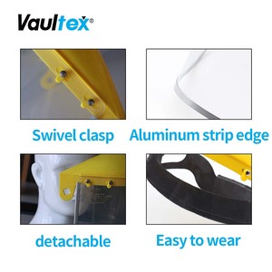 Protector Facial de Seguridad Industrial Vaultex, Visera, Máscara de Soldadura, Casco de Seguridad <span class=keywords><strong>Transparente</strong></span>, Máscara Protectora - Product Image 5