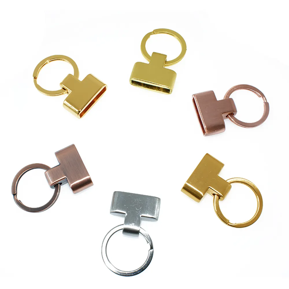 حلقة مفاتيح معدنية 2024 Tanai keychain أجهزة fob بشعار مخصص مع حلقة مفاتيح من الجلد الطبيعي