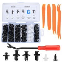 Lot de 105 attaches, rivets et clips en nylon pour garnitures de panneaux de porte et capots de voiture