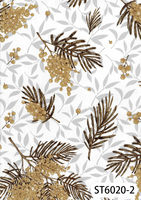 Nappe en polyester rustique, imperméable, résistante à l'huile et à la chaleur, facile à nettoyer, motif feuilles botaniques marron, pour table à manger