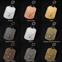 Étiquettes de bagage personnalisées en cuir avec médaillon métallique pour sublimation, idéales pour les membres de club de golf
