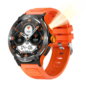 Montre connectée KT76 AMOLED pour appels, fréquence cardiaque, comptage des pas, suivi du sommeil, boussole, étanche 3ATM - Product Image 1