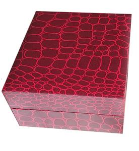High Grade Gift Box & Cosmetic Box & Jewelry Box Leather Look Paper With Crocodile and Lizard Pattern in pvc coated paper
