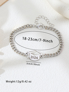 Bracelets de Charme Unisexe en Acier Inoxydable à Maillons, Bijoux Tendance pour Garçons et Filles – Cadeaux de Remise de Diplôme 2026 - Product Image 6