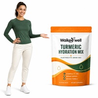 Mélange en poudre hydratant naturel au curcuma OEM ODM, sachet de 16 unités, supplément électrolytique, vitamines C, D, zinc, stimulant immunitaire