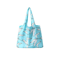 Sac fourre-tout pliable en polyester réutilisable à impression personnalisée Grand sac d'épicerie pour les courses au supermarché ou à l'épicerie