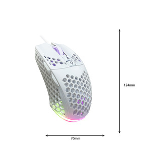 Usb có dây Chuột trọng lượng nhẹ lập trình Ergonomic tổ ong RGB quang theo dõi màu LED Phụ kiện máy tính - Product Image 5