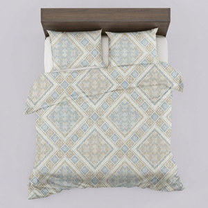 Ready Ship High Quality 7-Piece Luxury Geometric Bedspread Set | Customized Size Bedskirt Curtains Sheets | Printed Bedding - Product Image 1