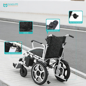 MDK Faltbarer Elektrorollstuhl mit Großer Reichweite, 16 Zoll Großräder, Aluminium-Rollstuhl mit Lithium-Batterie, 1 Jahr Garantie für Senioren - Product Image 2