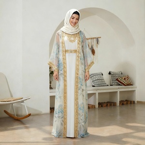 Nouvelle robe abaya à ceinture imprimée modeste de conception 2026 pour femmes musulmanes, tenue décontractée de tous les jours, tissu de haute qualité - Product Image 3