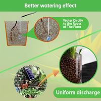 Kit d'irrigation goutte à goutte automatique à énergie solaire Dispositifs d'arrosage automatique avec minuterie de capteur