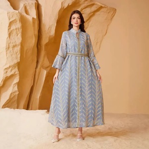 Nouvelle Abaya Ethnique Longue et Respirante de Dubaï 2026 – Robe Décontractée pour Mariage et Ramadan en Polyester Brodé avec Manches Cloche Élégantes - Product Image 5