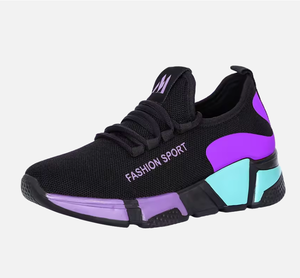Nouvelle Arrivée <span class=keywords><strong>Chaussures</strong></span> de Sport Décontractées pour Femmes Respirantes en Maille Volante avec Boutons Antidérapantes Légères et Amorties à Blocs de Couleurs - Product Image 2
