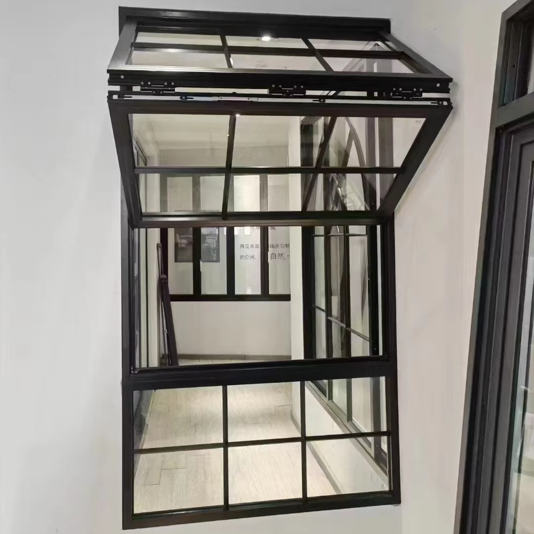 Wholesale French Retro Design Modern Aluminum Alloy Fold-Up Window Solid Wood Awning Window for Lift Sliding Door and Window