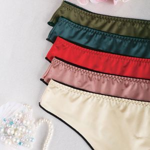 Sous-vêtements pour femmes personnalisés, sexy, en coton, simples, avec bordure contrastée, taille basse, sans couture, culottes pour femmes, <span class=keywords><strong>string</strong></span> - Product Image 3