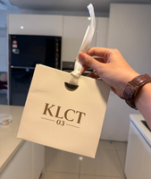 Sacs cadeaux en papier portables modernes pour bijoux, cosmétiques, accessoires - Fermeture à cordon - Emballage uni - Impression de logo personnalisée