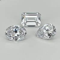 HQ Gems 6A Grande Taille 3x5-13X18mm Taille Émeraude Zircone Fabricants Blanc Lâche Zircone Cubique CZ Diamant