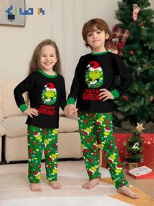 Conjunto de Pijamas em Família Merry Grinchmas, Roupas de Dormir para o Natal para Mãe, Pai, Crianças e Bebê - Product Image 3
