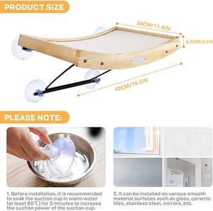 2 in 1 benutzer definierte Katze Hängematte Fenster robuste Katze Fenster Barsch Heavy Duty Sisal Katze Kratzer - Product Image 2