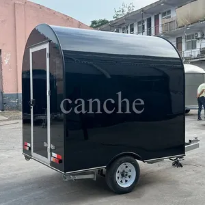 Chariot alimentaire électrique mini noir de 2,2 m, remorque alimentaire mobile ronde personnalisée pour la rue avec COC - Product Image 6