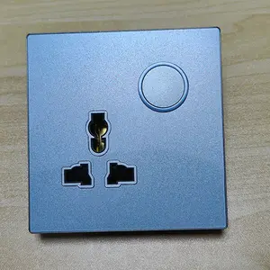 2023 Acrylic Glass Panel US EU Standard Wall Socket Switch And Socket Light Switch 220V Embedded Socket