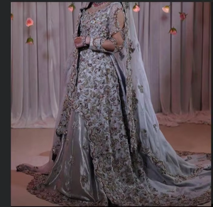 ATIYA LIBAS Lehenga Choli indien/pakistanais pour femmes avec broderie lourde Zardozi en acétate pour mariage - Product Image 5