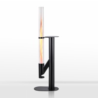 Poêle fusée de cheminée à granulés de conception moderne en acier au carbone à installation indépendante pour une utilisation en extérieur