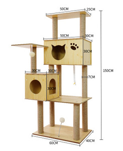 Árbol para Gatos de Madera de Alta Calidad, Diseño Moderno, Hecho a Mano, Excelente Opción, con Rascador para Gatos, Juguete para Mascotas, Venta al por Mayor - Product Image 5