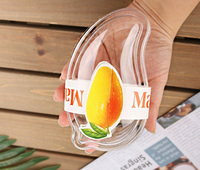 Boîte à dessert en plastique transparent en forme de mangue, boîte à mousse jetable, récipient à pudding