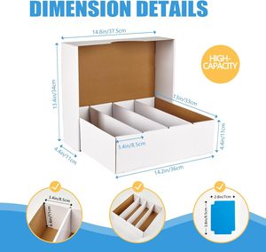 Custom Logo Printed White Folding Corrugated Cardboard <strong>Box</strong> Cards <strong>Collections</strong> Storage Paper Boxes Packaging - Product Image 2