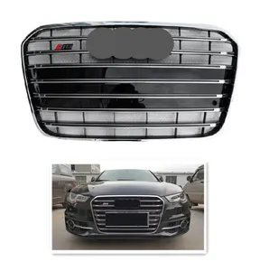 Kisi Depan Hitam Komponen Otomotif Piano untuk Audi A6 C7 Upgrade Audi S6 Radiator Grille 2012-2015